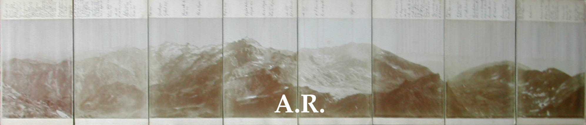 Panoramic alps mountain vintage image photo