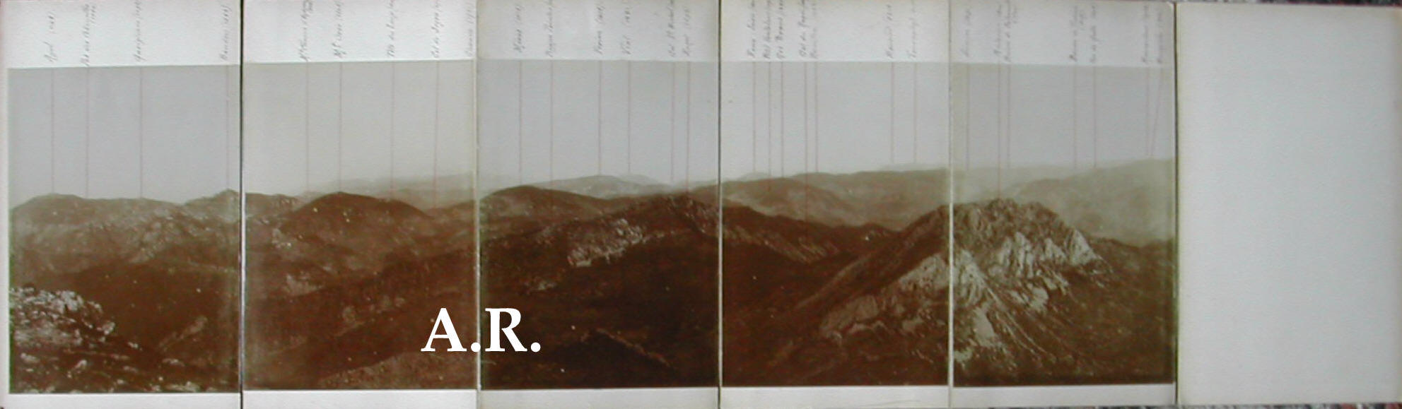 Panoramic alps mountain vintage image photo